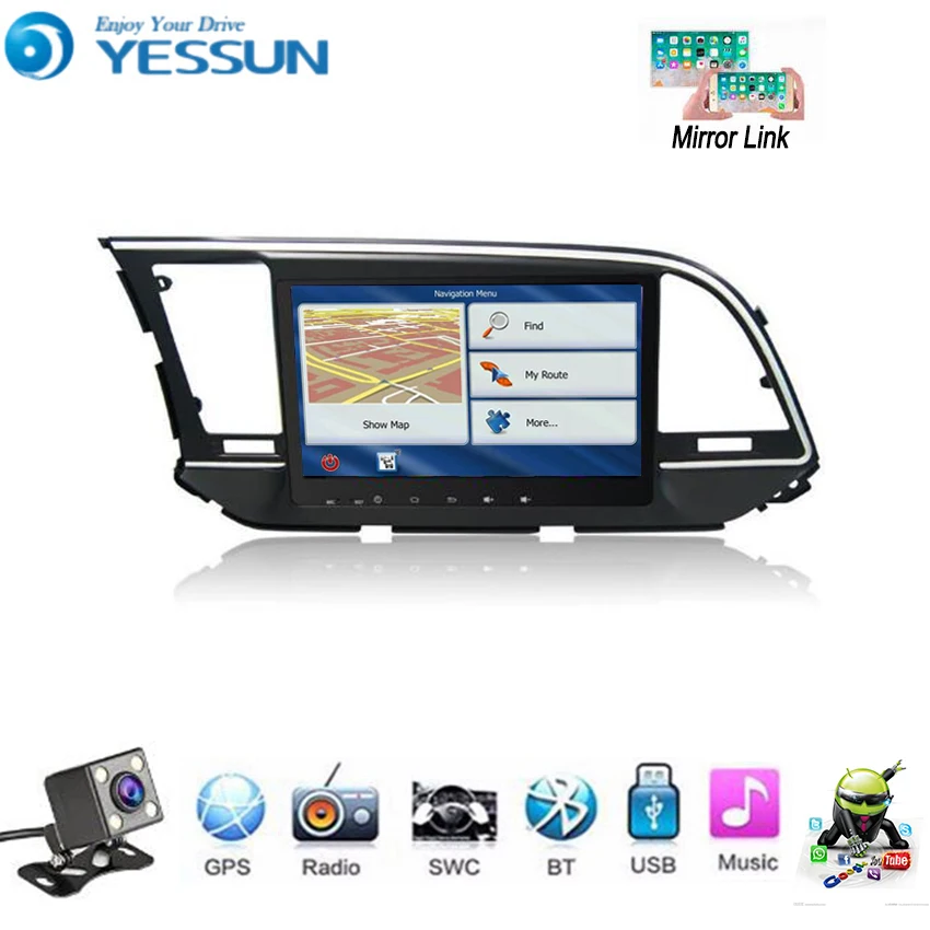 

YESSUN For Hyundai Elantra Avante AD 2016~2018 Car Android Multimedia Player Car Radio GPS Navigation Big Screen