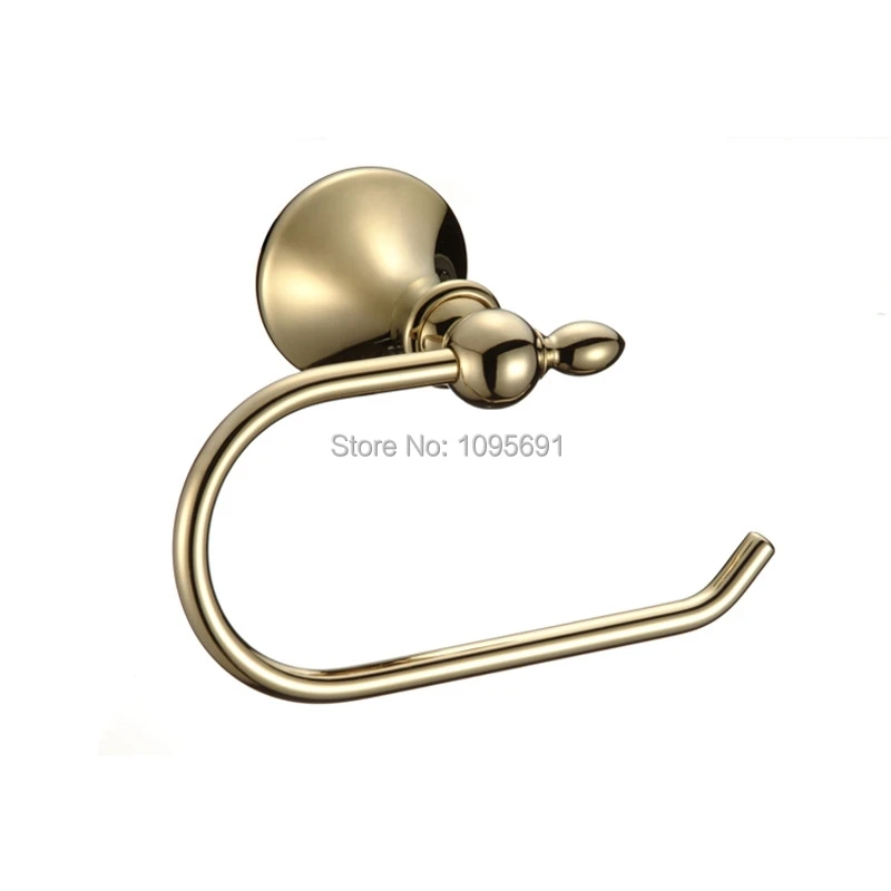 Gold Polished Toilet Paper Holders zinc Alloy Paper Roll Rack golden