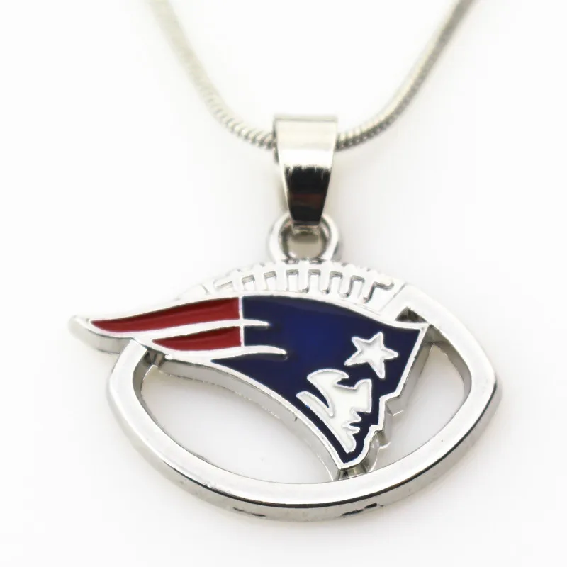 New Arrival 10pcs/lot New England Patriots Football Team Necklace