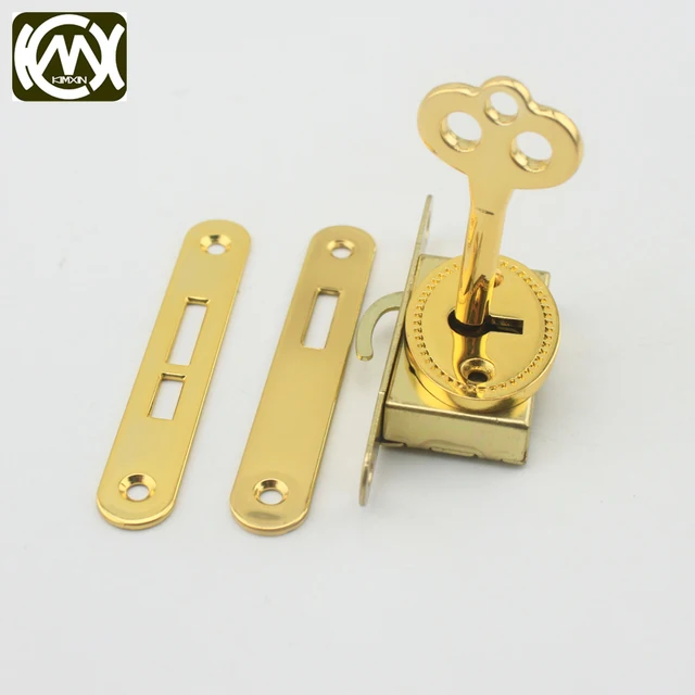 1pc In stock Five piece set box lock,lock with key,jewelry/Wooden