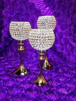 

Free shipment 10 Wedding Crystal Globe Centerpieces 24'' tall diameter 10'' /crystal pillar for wedding decoration