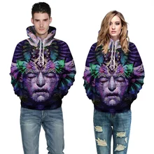 Пары мужчин и женщин 3D графический принт Толстовка свитер куртка пуловер Топ 3D голова портрет QYDM002