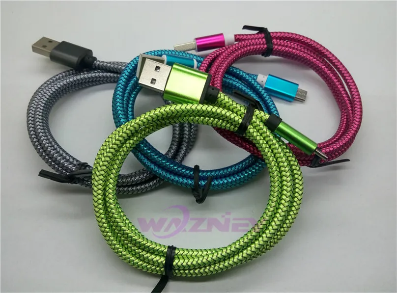 1 M 2 M 3M USB кабель с нейлоновой тканевой оплетке Тип C Тип-C Micro 8PIN 8-контактный usb-кабель для передачи данных(синхронизации) и зарядки Быстрый зарядный кабель для передачи данных для iphone samsung LG huawei