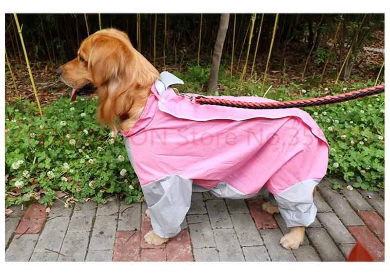 

Large Dog Clothes Raincoat Waterproof Dog Suits Dot Rain Cape Pet Clothing For Big Dogs Hooded Jacket Poncho Pet Rain Coat 20pcs