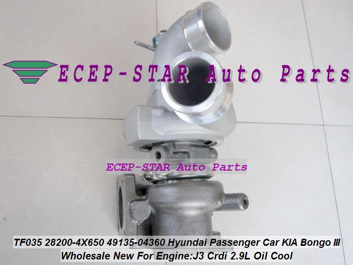 Turbo TF035HM 28200-4X650 282004X650 49135-04360 49135 04360 For Hyundai Passenger Car For KIA Bongo III Truck J3 Crdi 2.9L Oil