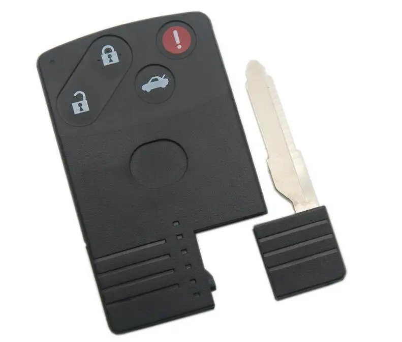 4 Кнопка смарт-карта дистанционный Оболочки чехол для Mazda M3 M6 M5 CX-7 CX-9 RX8 Miata с вставкой лезвия fob ключ заглушка 20 шт./лот