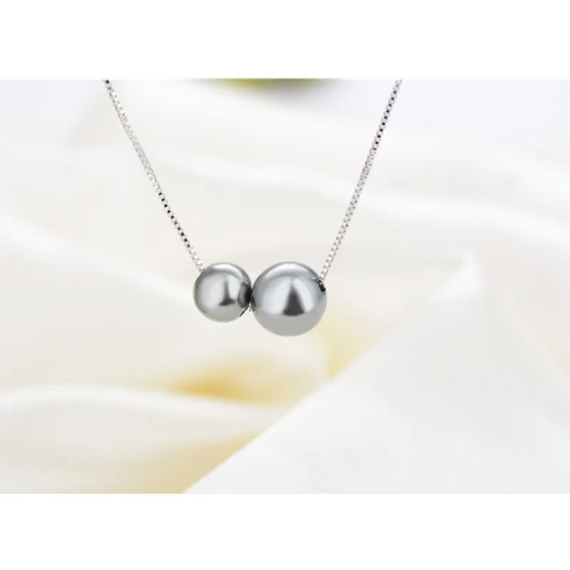 

TJP Fashion Pearl Female Pendants Necklace Women Party Accessories Top Quality Silver 925 Women Choker Necklace Girl Lady Bijou