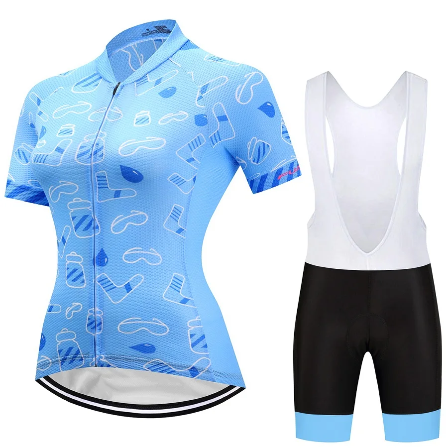 FUALRNY New Ladies Bike Riding Set 100 Polyester Breathable Mountain