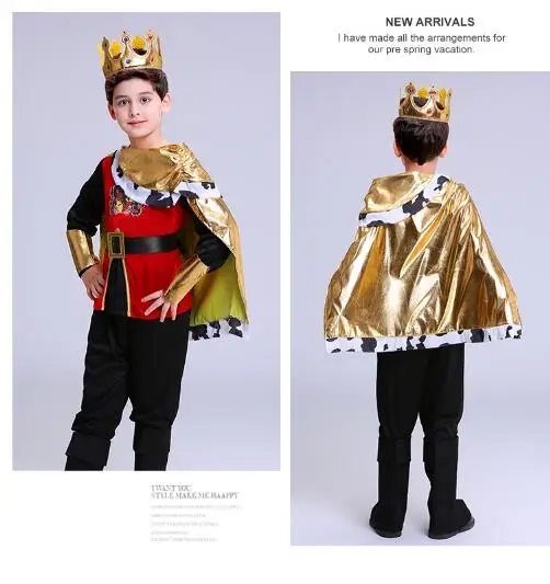 Новые детские королевские костюмы на Хэллоуин и Рождество, маскарадные вечерние костюмы для детей с арабским принцем, маскарадный костюм для мальчиков
