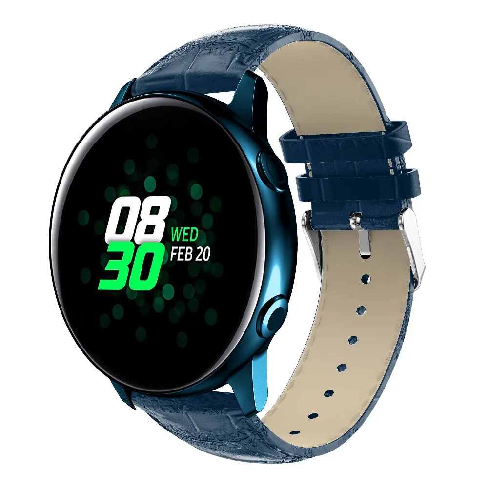 Для samsung Galaxy Watch Active 2 40 мм 44 мм Active2 Galaxy 42 мм gear s2 спортивный ремешок из натуральной кожи браслет ремень ремешок для часов