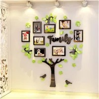 Фото дерево фото наклейки на стену в раме Детская комната украшения детского сада настенные наклейки 3d стерео - Цвет: C