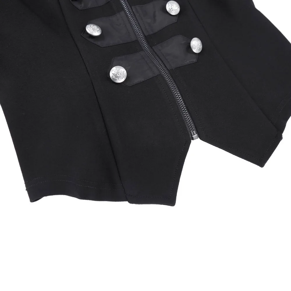 Kate Kasin Military Jacket Women Black Long Sleeve Button Decorated Zipper Vintage Gothic Victorian Coats Corset Tops Outerwear Kate Kasin Military Jacket Women Black Long Sleeve Button Decorated Zipper Vintage Gothic Victorian Coats Corset Tops Outerwear