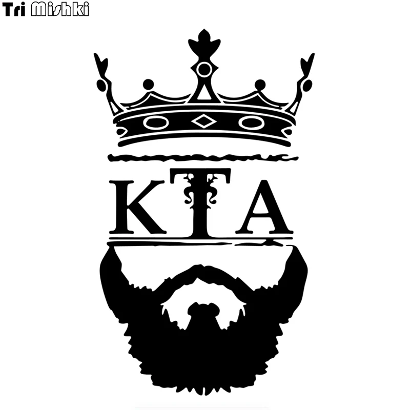 Tri Mishki HZX072 20*12.1см 1 4 шт наклейки на авто kta кта с короной и бородой машину наклейка