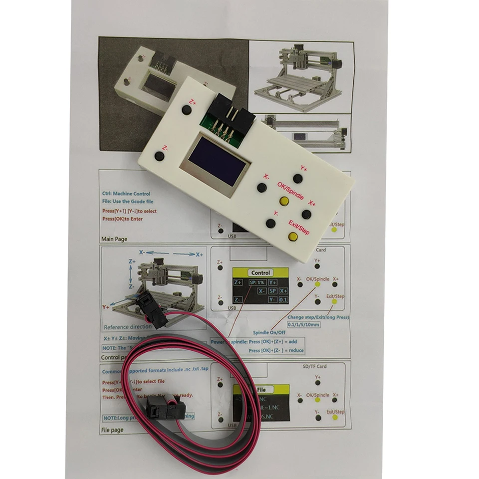 CNC контроллер GRBL 3 оси Оффлайн плата контроллера числового программного управления Экран доска для PRO 1610/2418/3018 гравер машина