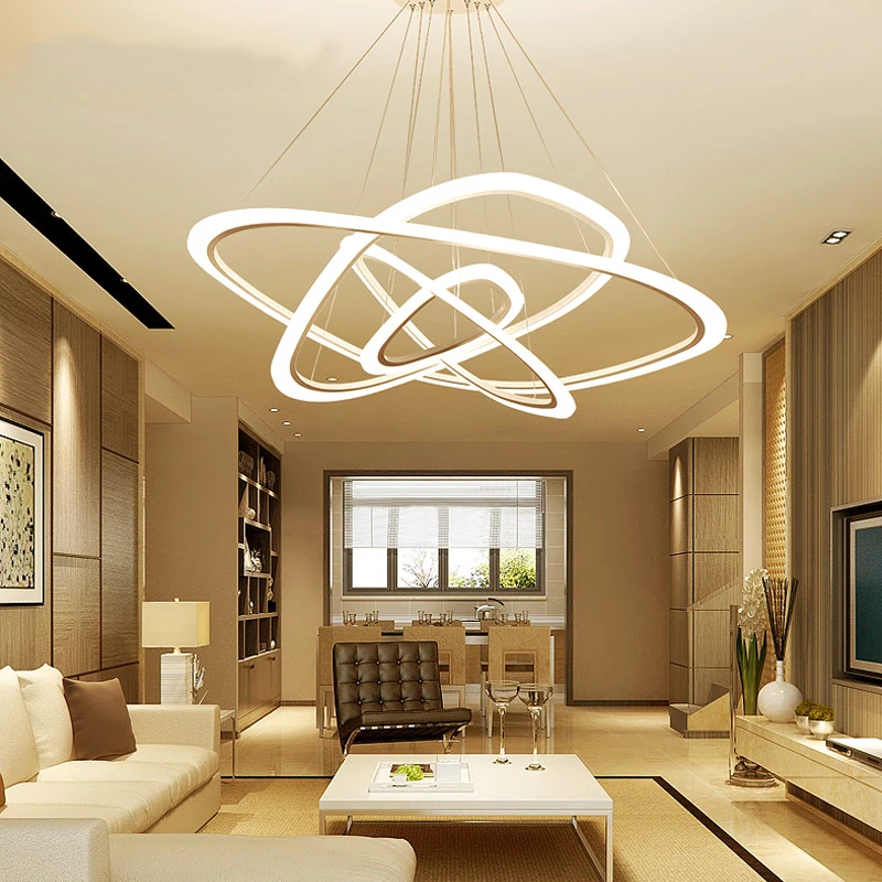 Modern LED Living Room Suspended Lamps Creative Bedroom Fixtures Nordic Dining Room Pendant Lights Restaurant Hanging