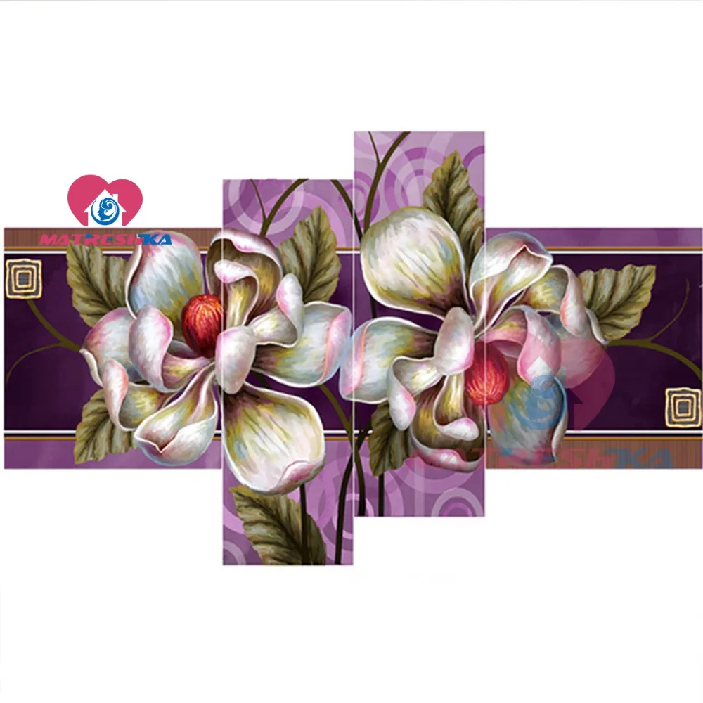 

Diamond embroidery flowers Modular pictures painting triptych Diamond mosaic full square rhinestones Diamond pictures mosaic kit