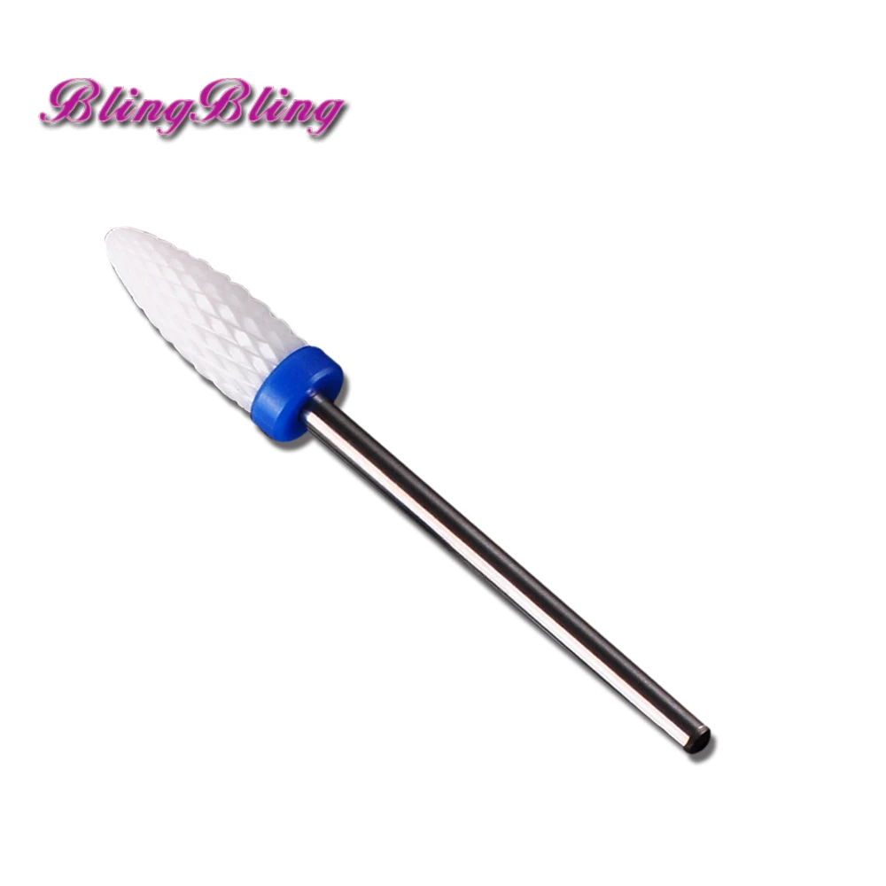 1pcs M size Nail Drill Ceramic Foot Bit White Nail Bit Nail Art Salon Electric Drill