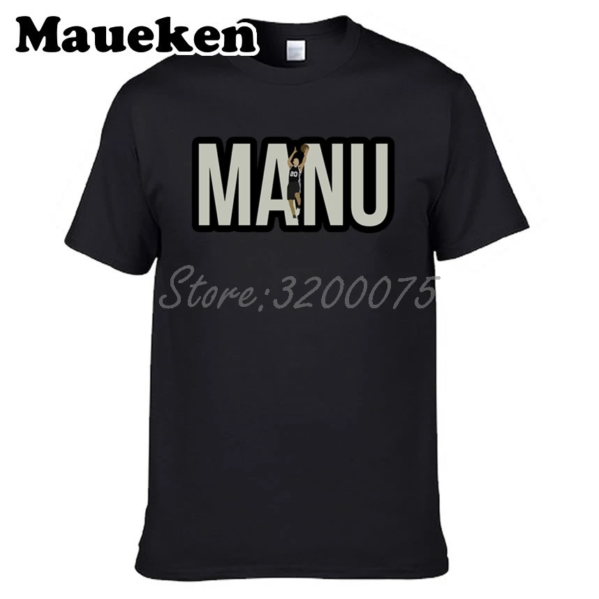 Мужская футболка Manu Ginobili 20 San Antonio Legend одежда с круглым вырезом W19022105|Футболки| |