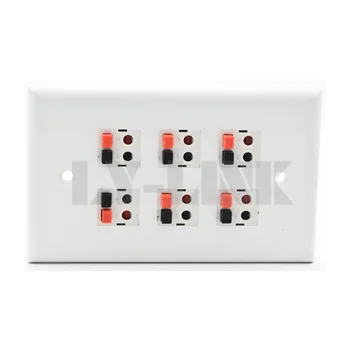 

120 X 70 size 6 ports banana sound box speaker wall plate with new style