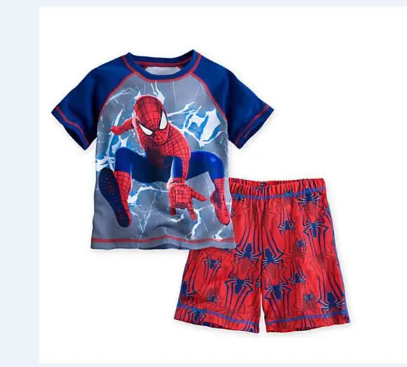 Новые брендовые летние пижамы из хлопка с короткими рукавами и рисунком для мальчиков детские пижамы для детей от 2 до 7 лет, детская одежда для сна