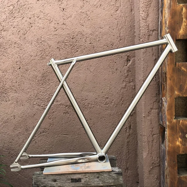 chrome bicycle frame
