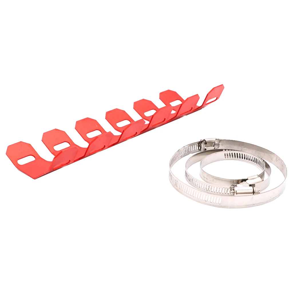 Universal 25CM Motorcycle Exhaust Muffler, Anti Hot Aluminum Heat Shield Cover Pipe Leg Protector, Great for Yamaha