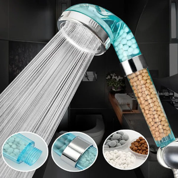 

Bathroom Water Therapy Shower Anion 2 Sizes SPA Shower Head Water Saving Rainfall Shower Filter Head High Pressure ABS Spray