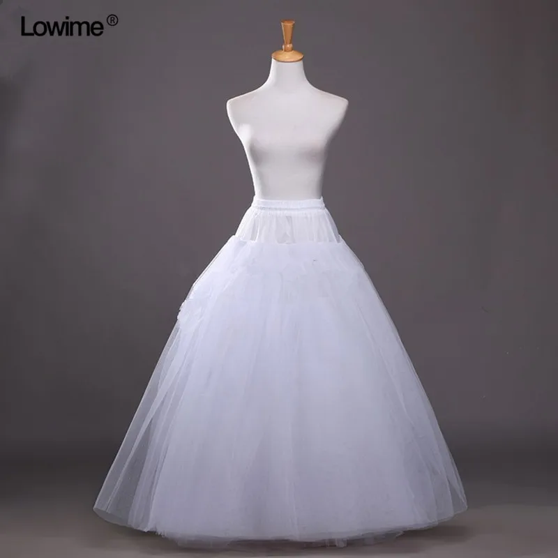 In Stock A-line Long 4 Layers Tulle Petticoats 2018 For Wedding Dress Crinoline Petticoat Underskirt Skirt Rockabilly  (2)