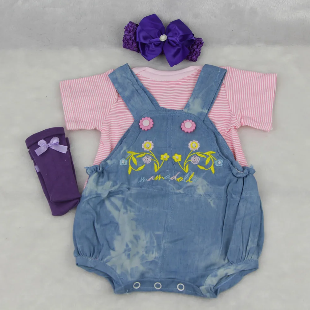 Buy Silicone Reborn Baby Girl Dolls Clothes Wear Fit For 55 cm 57 cm Baby Doll