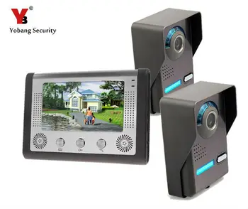 

Yobang Security Building Automation TFT Color Display Wired Video Door Phone Video Intercom System Doorbell Kit for Home Apartme