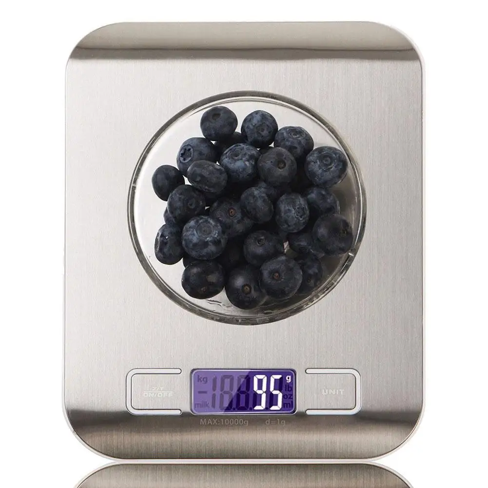 

New 10kg/1g Stainless Steel LCD Digital Kitchen Multifunctional Food Weighing Scale ！
