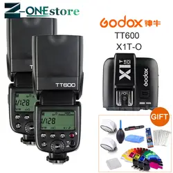 2x Godox TT600 2,4G Беспроводной Камера Вспышка Speedlite + X1T-O ttl 1/8000 s 2,4G Беспроводной триггера передатчик для Olympus Panasonic