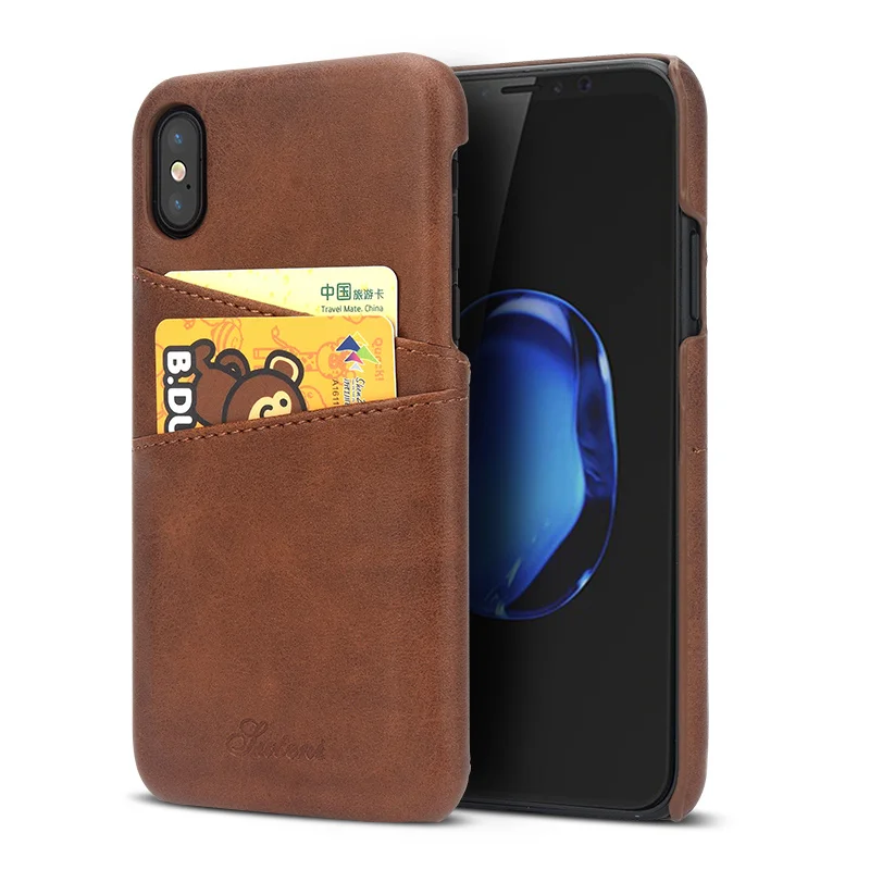 iphone case with card holder KEYSION Ốp Lưng Điện Thoại Cho iPhone X Bao Da Ví Cầm Tay Cao Cấp Khe Cắm Thẻ Lưng Capa Cho iPhone X Trường Hợp Fundas Cho iPhone 10 gucci phone case Cases For iPhone