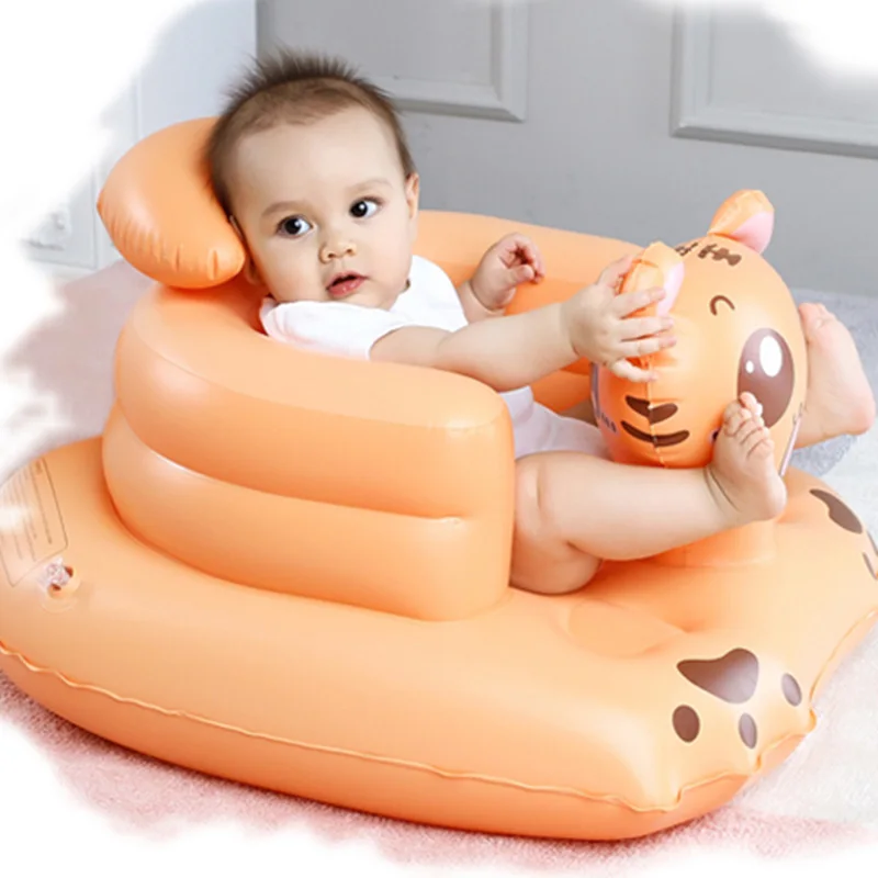 

Children Baby Inflatable Sofa Chair Seat Dining Bathroom Learn Sitting Portable Seat @998