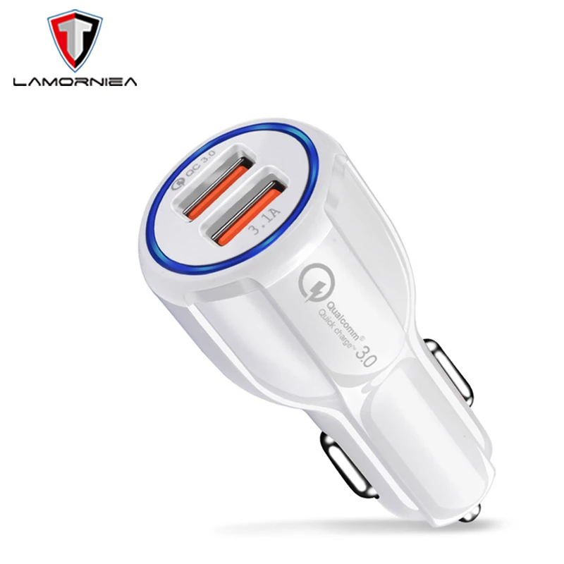

5V 3.1A Car USB Charger Quick Charge 3.0 Mobile Phone Charger 2 Port USB Fast Charger For iPhone XS Samsung Tablet Car-Charger