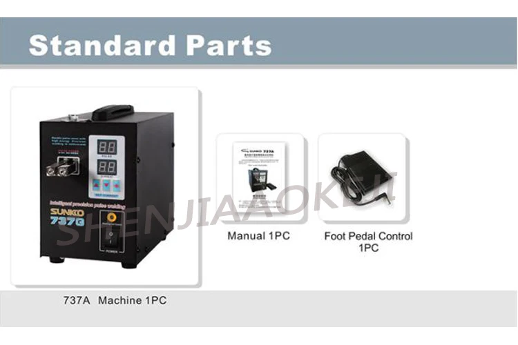 737 г батарея точечной сварки двойной режим ноги батареи точечной сварки AC110V/220 В двойной импульсный двойной дисплей батареи сварочный аппарат 1 шт