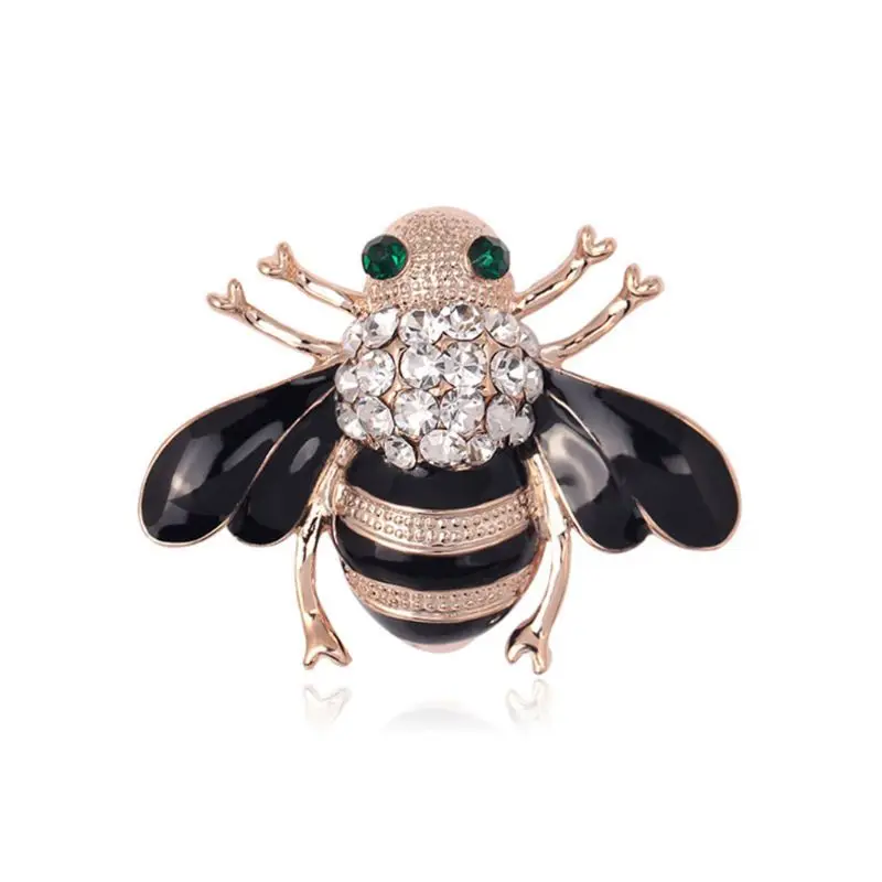 

Bee Brooch Insect Enamel Rhinestone Bug Honey Pin Exquisite Clothes Dress Scarf Decoration Mother Gift Bouquet Christmas Gifts