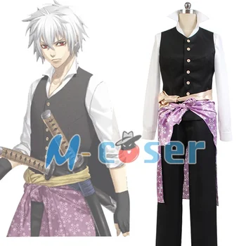 

Hakuoki Heisuke Todo Swordman Men Waistcoat Uniform Custom Made Cosplay Costume Full set