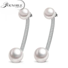 925 sterling silver stud earring pearls freshwater pearl earring Beautiful Silver Plated Stud Earrings for women hot Sale gift 925 sterling silver dragon japanese katana mens biker rocker stud earring 8m009 pair
