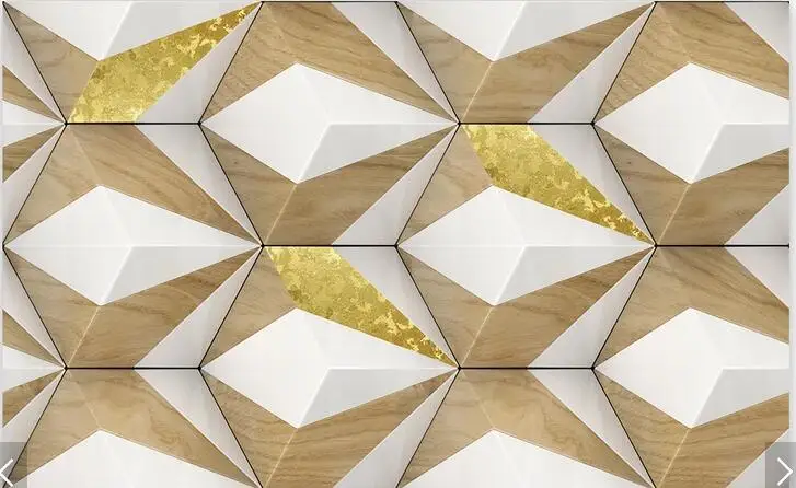Пользовательские 3D papel де parede абстрактные геометрические фрески для гостиной