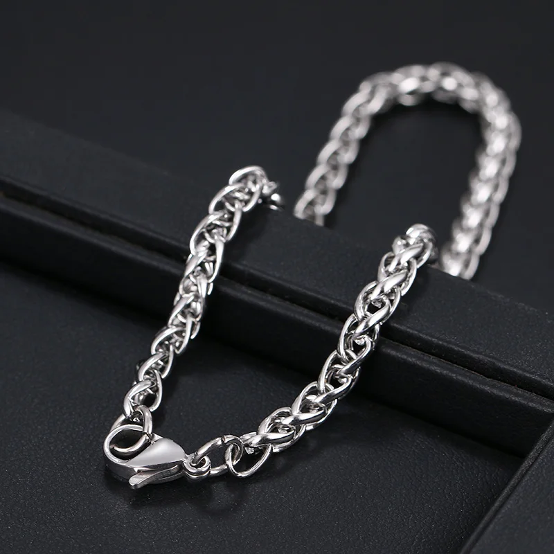 CACANA Stainless Steel Chain Bracelets For Man Women Gold Silver Color For Pendant Flower Basket Donot Fade Jewelry A1249