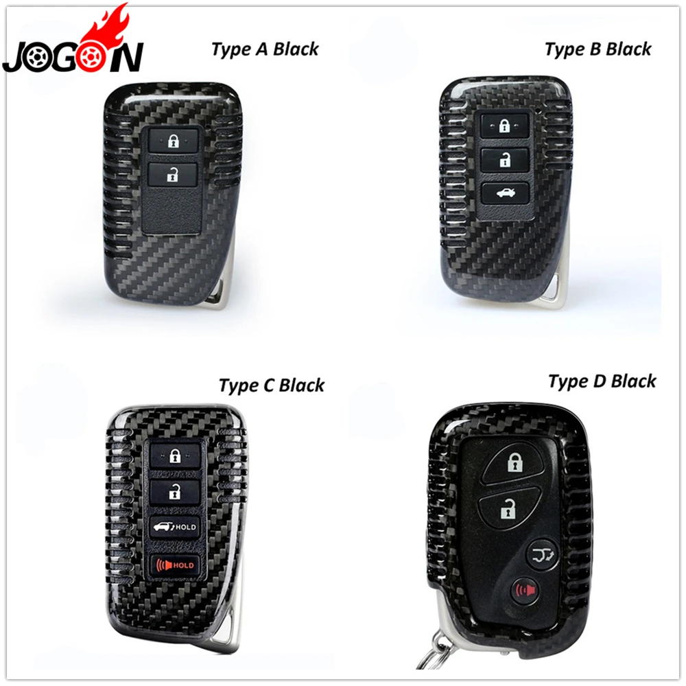 Black Red Carbon Fiber Remote Key Fob Case Shell Cover For Lexus GX460