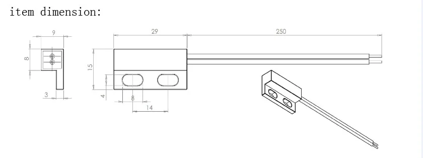 220V 110V проводной дверной магнитный переключатель clostet переключатель