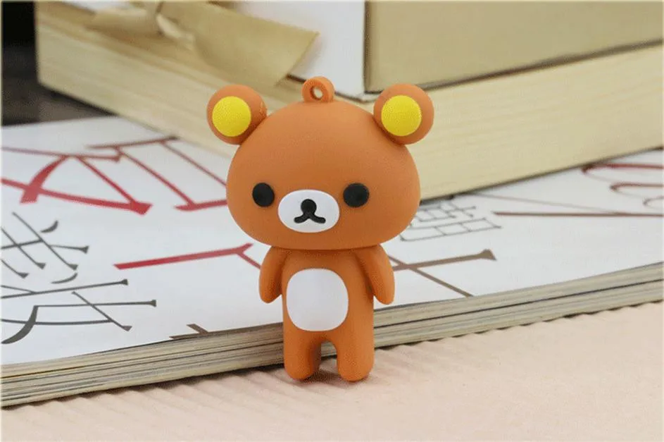 Милый флеш-накопитель Rilakkuma Bear стиль USB флеш-накопитель карта памяти U диск 4 ГБ 8 ГБ 16 ГБ 32 ГБ 64 Гб 128 Гб