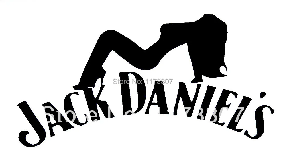 Wholesale JACK DANIEL'S TEXT GRIL BLACK VINYL DECAL CAR TRUCK AUTO