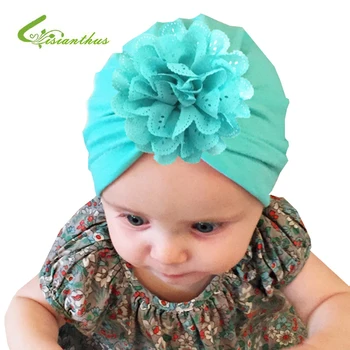 

Cute Baby Hat Children Infant Caps Cotton Unisex Girls Boys Flower Hats Newborn Photography Props Candy Color Hat Accessories