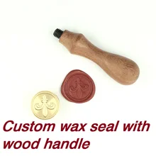 Anpassen Wachs Stempel mit Ihrem Logo, mit holzgriff, DIY Alte Dichtung Retro Stempel, Personalisierte Stempel Wachs dichtung custom design