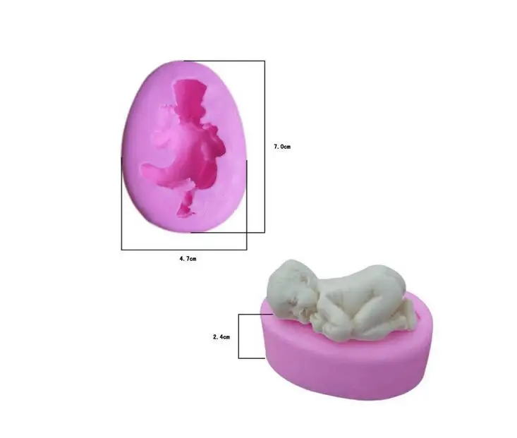 Cute Baby Silicone Molds 3D