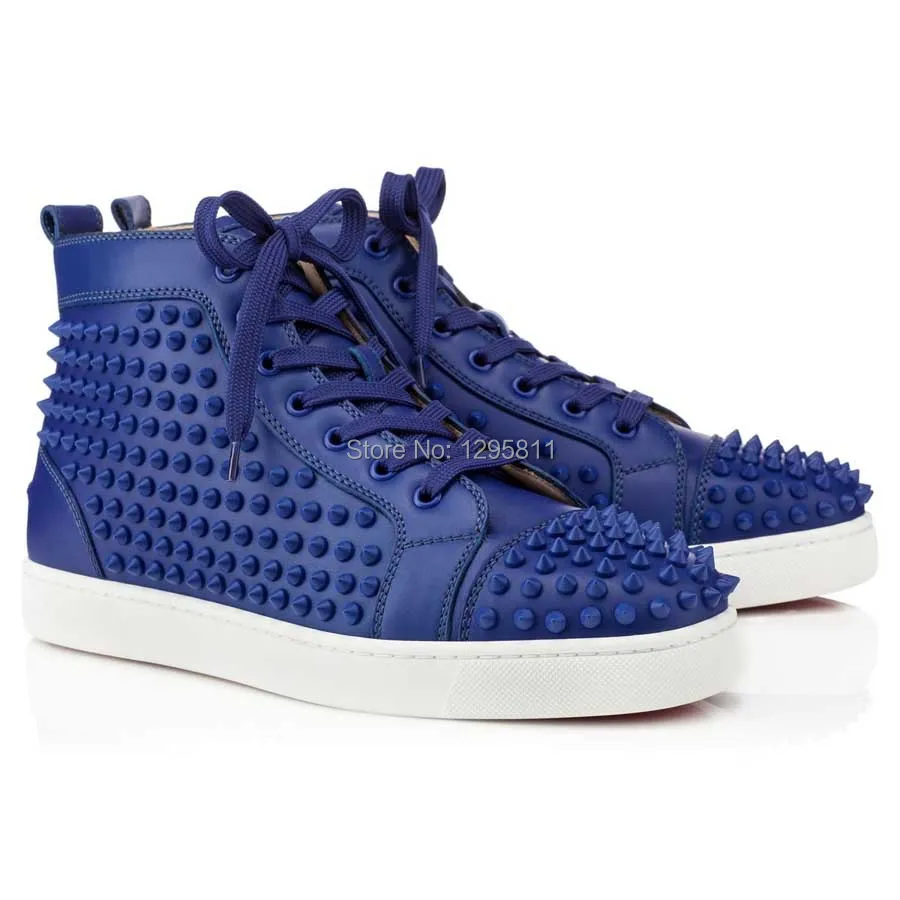 red bottom flats with spikes