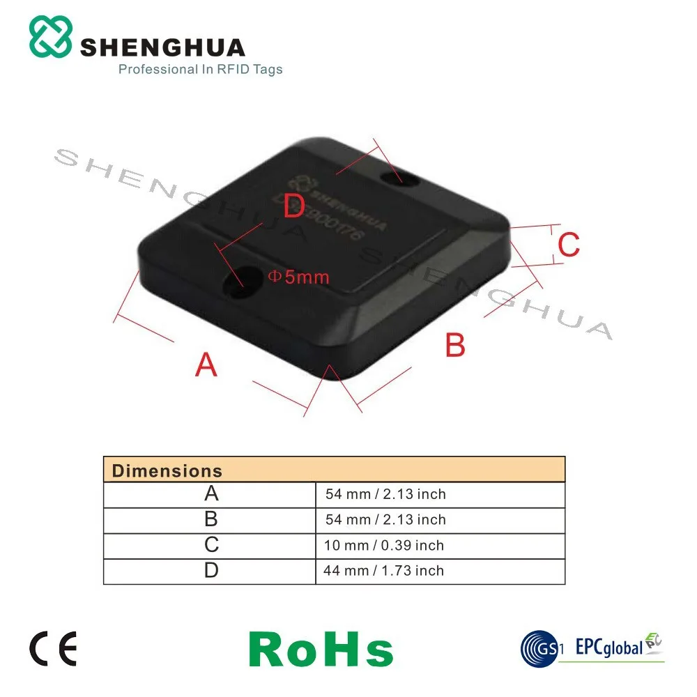 42 шт./упак. UHF RFID пассивный пустые теги Нескользящая высокая температура Водонепроницаемый тег